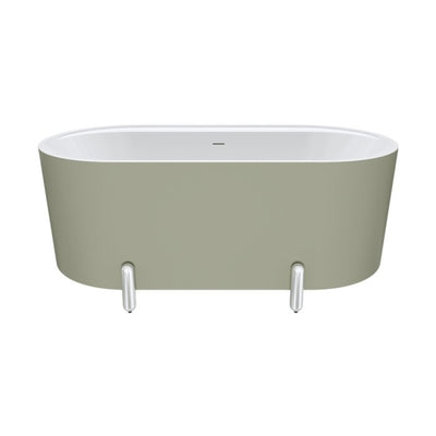 FIENZA ALUCA FREESTANDING BATH MATTE OLIVE (AVAILABLE IN 1500MM AND 1700MM)