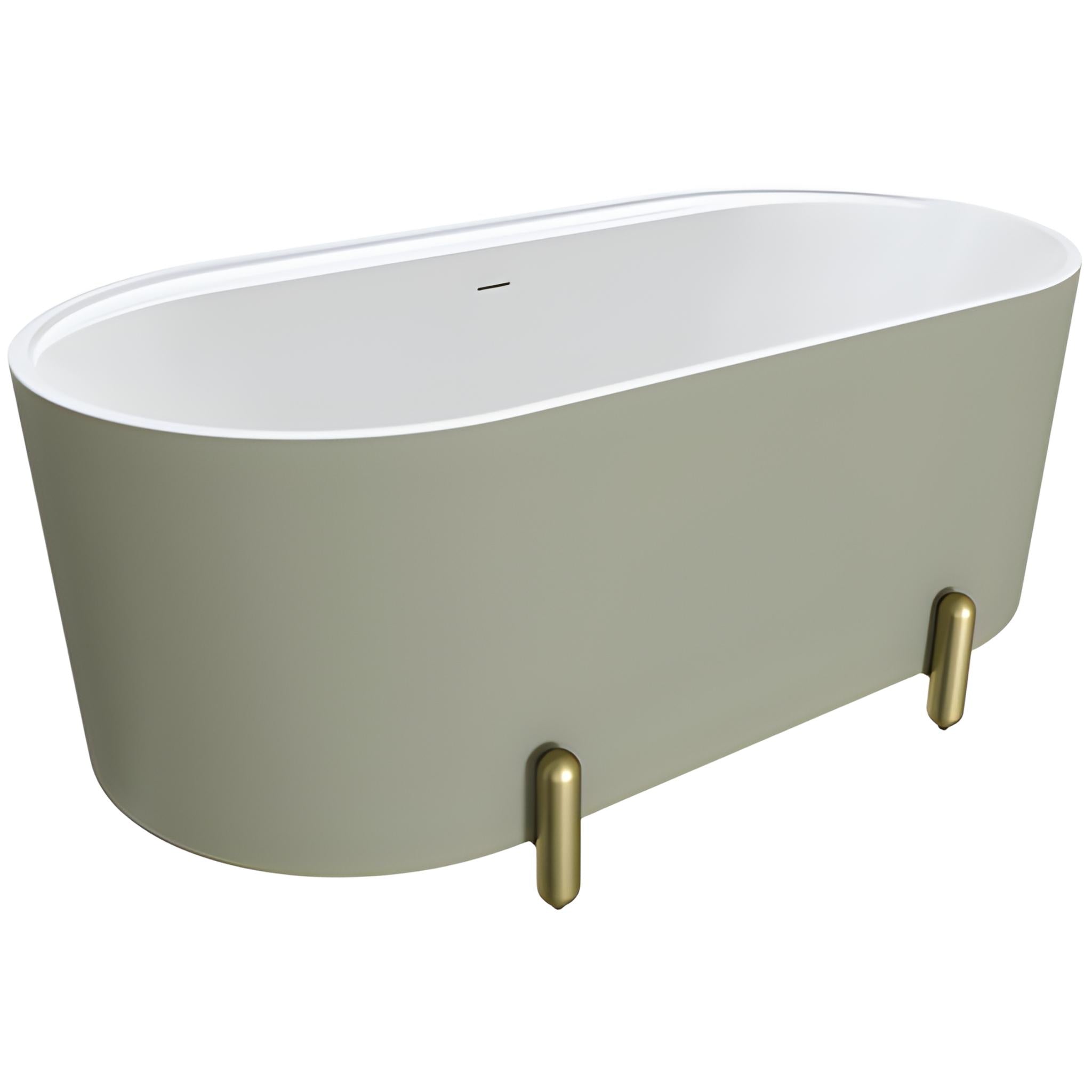 FIENZA ALUCA FREESTANDING BATH MATTE OLIVE (AVAILABLE IN 1500MM AND 1700MM)