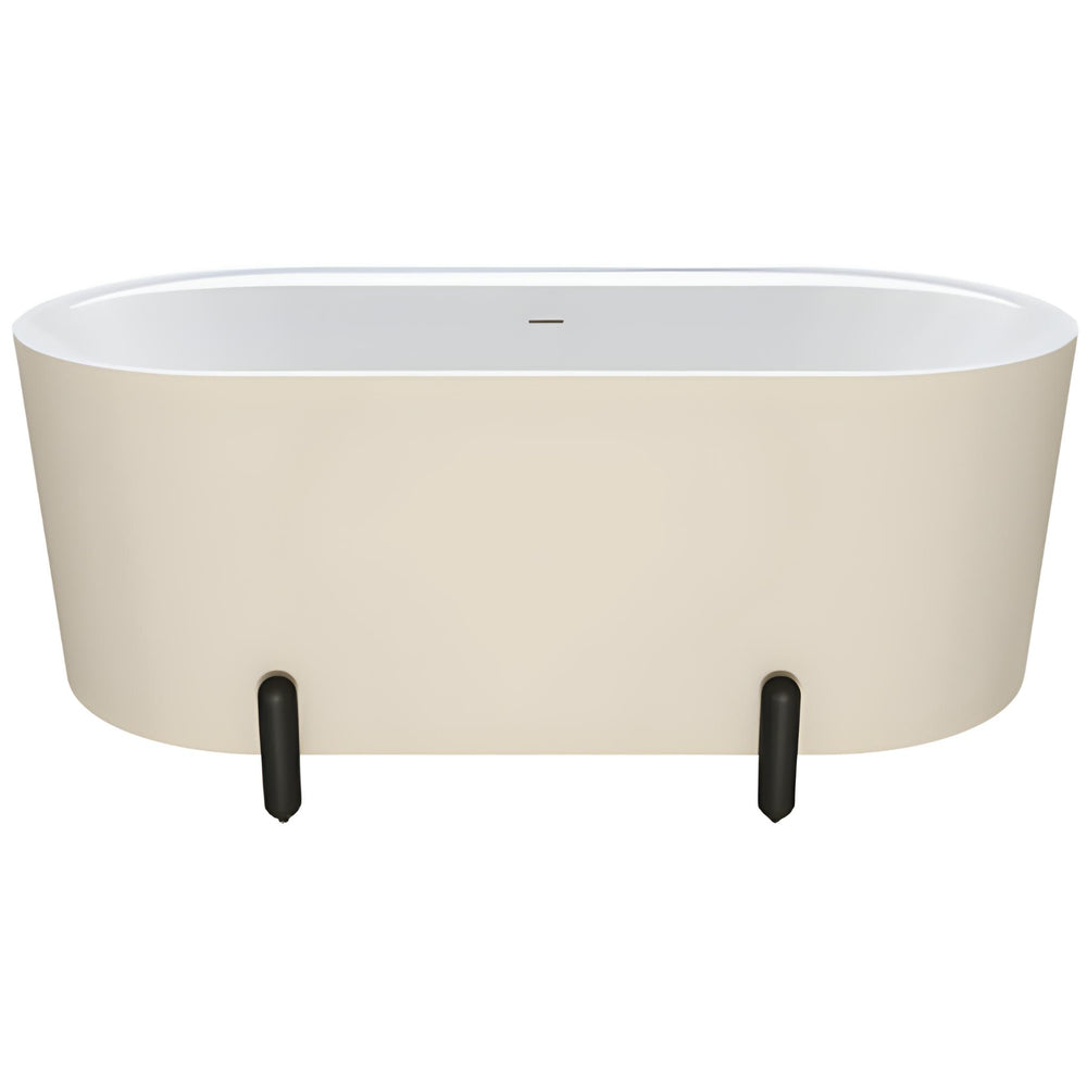 FIENZA ALUCA FREESTANDING BATH MATTE KHAKI (AVAILABLE IN 1500MM AND 1700MM)