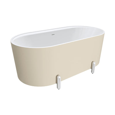 FIENZA ALUCA FREESTANDING BATH MATTE KHAKI (AVAILABLE IN 1500MM AND 1700MM)