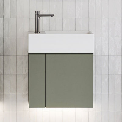 TIMBERLINE FRANKIE 480MM SPACE SAVING SINGLE BOWL CUSTOM WALL HUNG VANITY