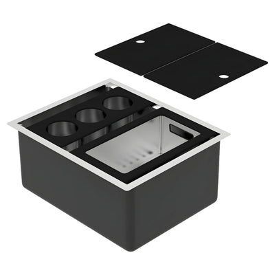 SCHOCK ALFRESCO PARTY 320 SINGLE BOWL KITCHEN SINK STAINLESS STEEL 380MM