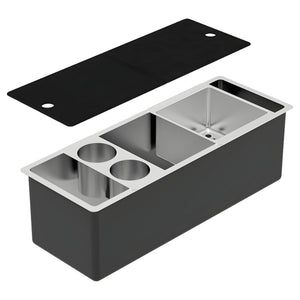 SCHOCK ALFRESCO PARTY 620 SINGLE BOWL KITCHEN SINK STAINLESS STEEL 660MM