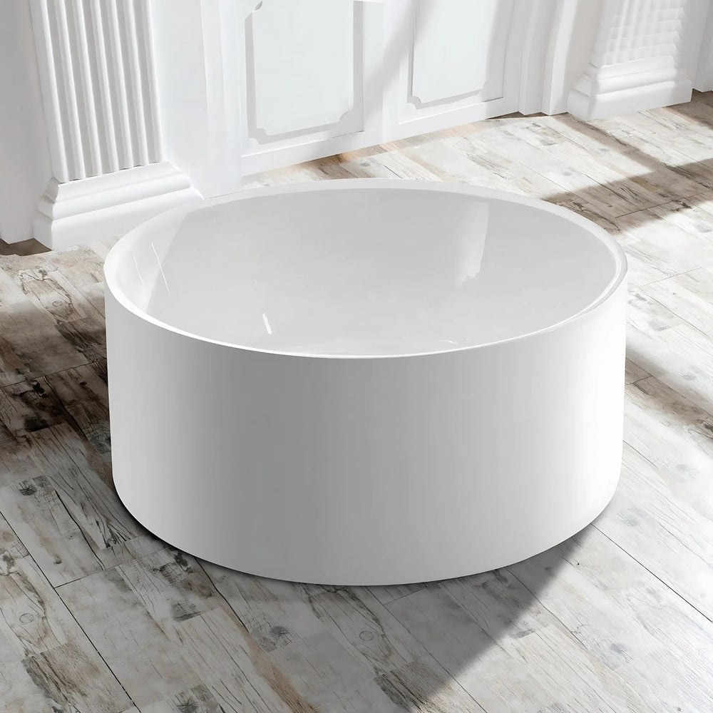 BROADWAY FS19 FREESTANDING BATHTUB GLOSS WHITE (AVAILABLE IN 1350MM AND 1400MM)