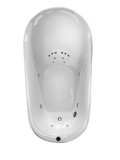 BROADWAY FS21 FREESTANDING SPA BATHTUB WHITE 1800MM WITH 12 JETS