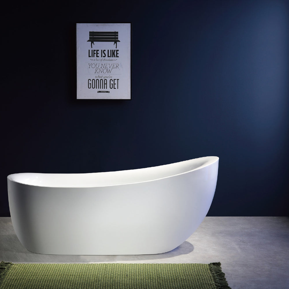 BROADWAY FS21 FREESTANDING SPA BATHTUB WHITE 1800MM WITH 12 JETS