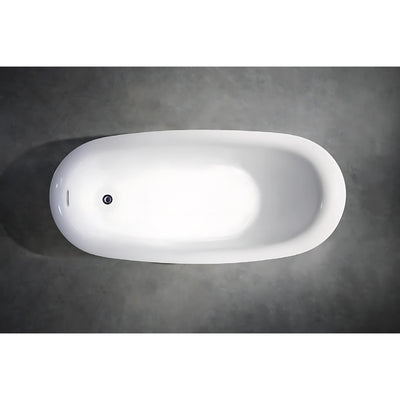 BROADWAY FS21 FREESTANDING BATHTUB GLOSS WHITE 1800MM