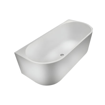 BROADWAY FS36 BACK TO WALL BATH GLOSS WHITE (AVAILABLE IN 1500MM AND 1700MM)