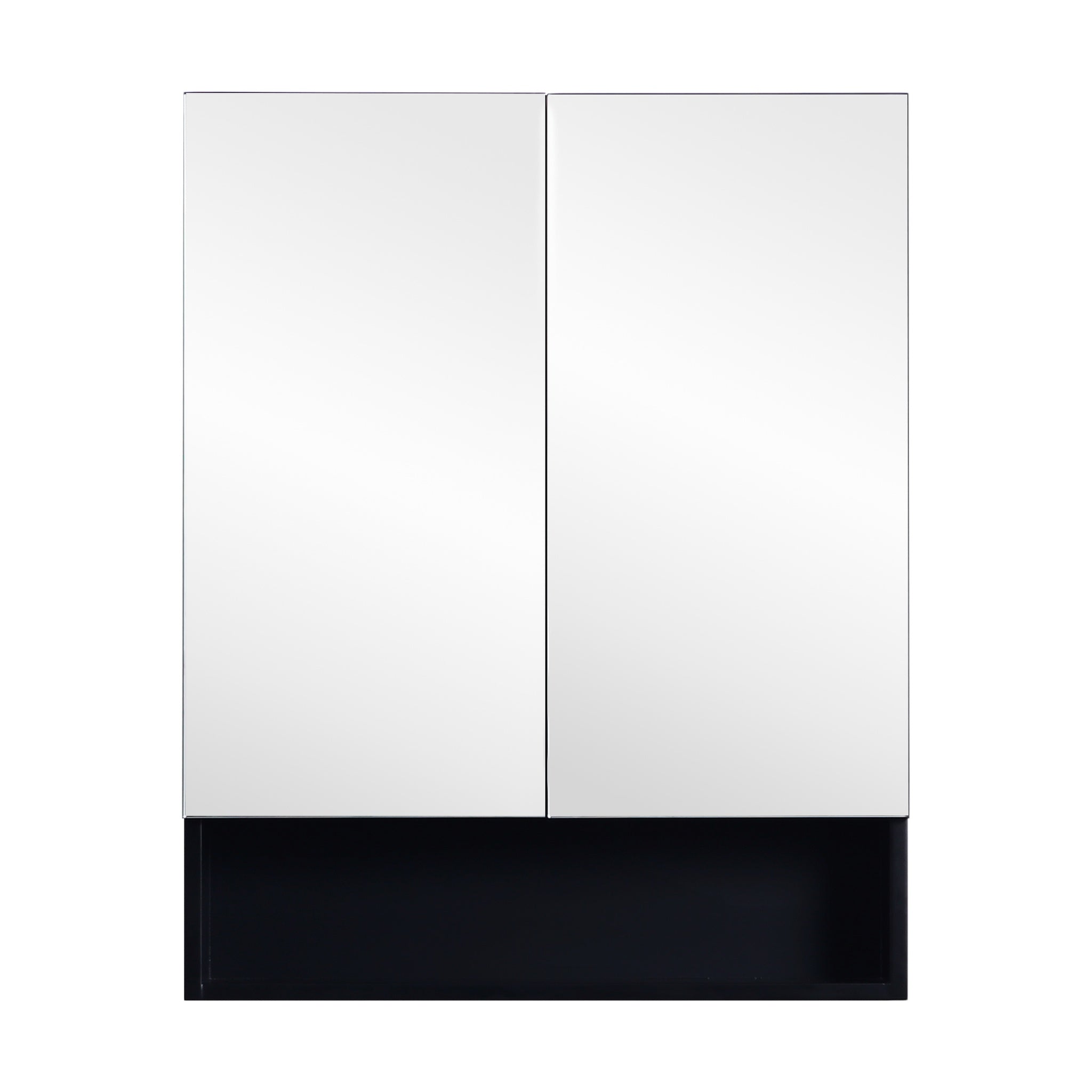 VITO FLORENCE MATTE BLACK SHAVING CABINET 750X750MM
