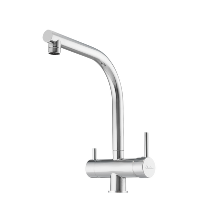 OLIVERI ESSENTIALS SQUARE GOOSE NECK 3 WAY FILTER TAP 340MM CHROME