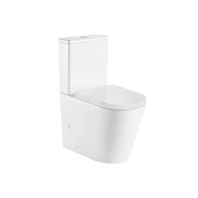 TURNER HASTINGS FINO RIMLESS WHISPERFLUSH BACK TO WALL TOILET SUITE WITH THICK SEAT MATTE WHITE