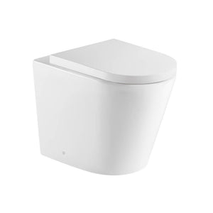 TURNER HASTINGS FINO RIMLESS WHISPERFLUSH WALL FACED TOILET PAN AND SEAT GLOSS WHITE