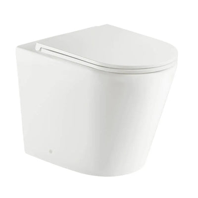 TURNER HASTINGS FINO RIMLESS WHISPERFLUSH WALL FACED TOILET WITH THIN SEAT MATTE WHITE