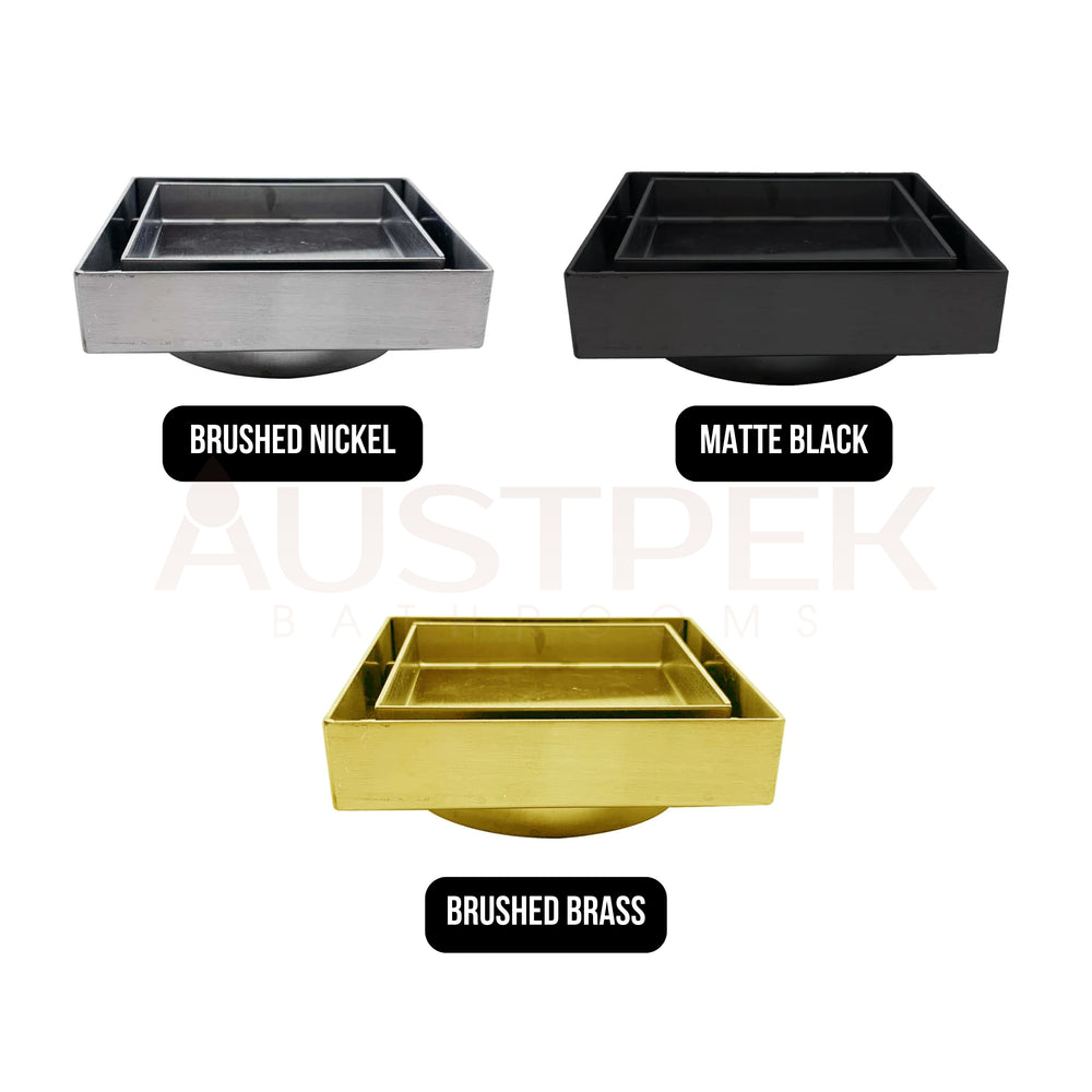 VEROTTI CITY LIFE TILE INSERT BRUSHED NICKEL 100MM