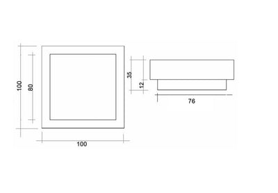 VEROTTI CITY LIFE TILE INSERT BRUSHED NICKEL 100MM