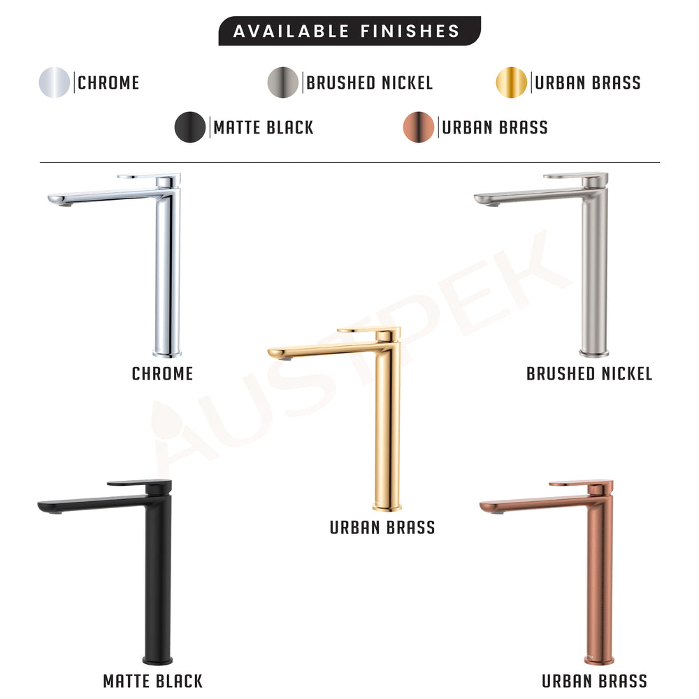 FIENZA EMPIRE SLIM TALL BASIN MIXER 283MM BRUSHED COPPER