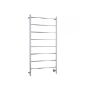 THERMOGROUP SPARTAN LIQUID-FILLED 8-BAR ROUND LADDER HEATED TOWEL RAIL POLISHED STAINLESS STEEL 620MM (CUSTOM PLATED FINISH)