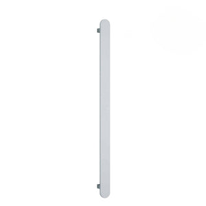 THERMOGROUP FLAT PILL VERTICAL HEATED SINGLE TOWEL RAIL POLISHED STAINLESS STEEL 900MM (CUSTOM PLATED FINISH)