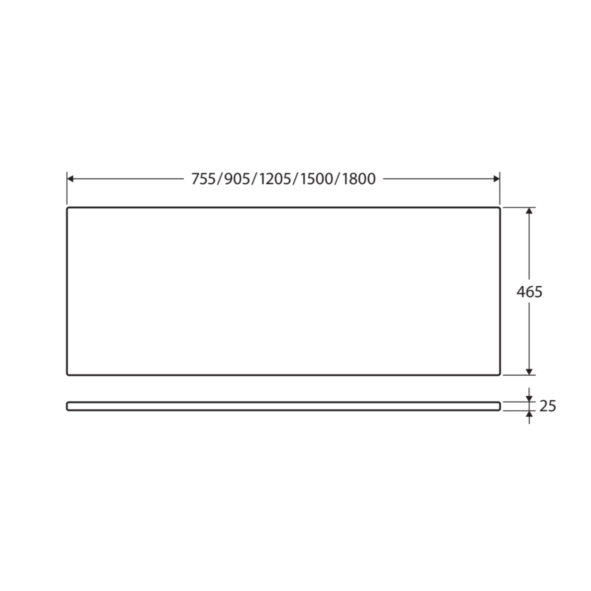 FIENZA TUSCAN BOWL RECTANGULAR CONCRETE BENCHTOP (AVAILABLE IN 750MM, 900MM, 1200MM, 1500MM AND 1800MM)