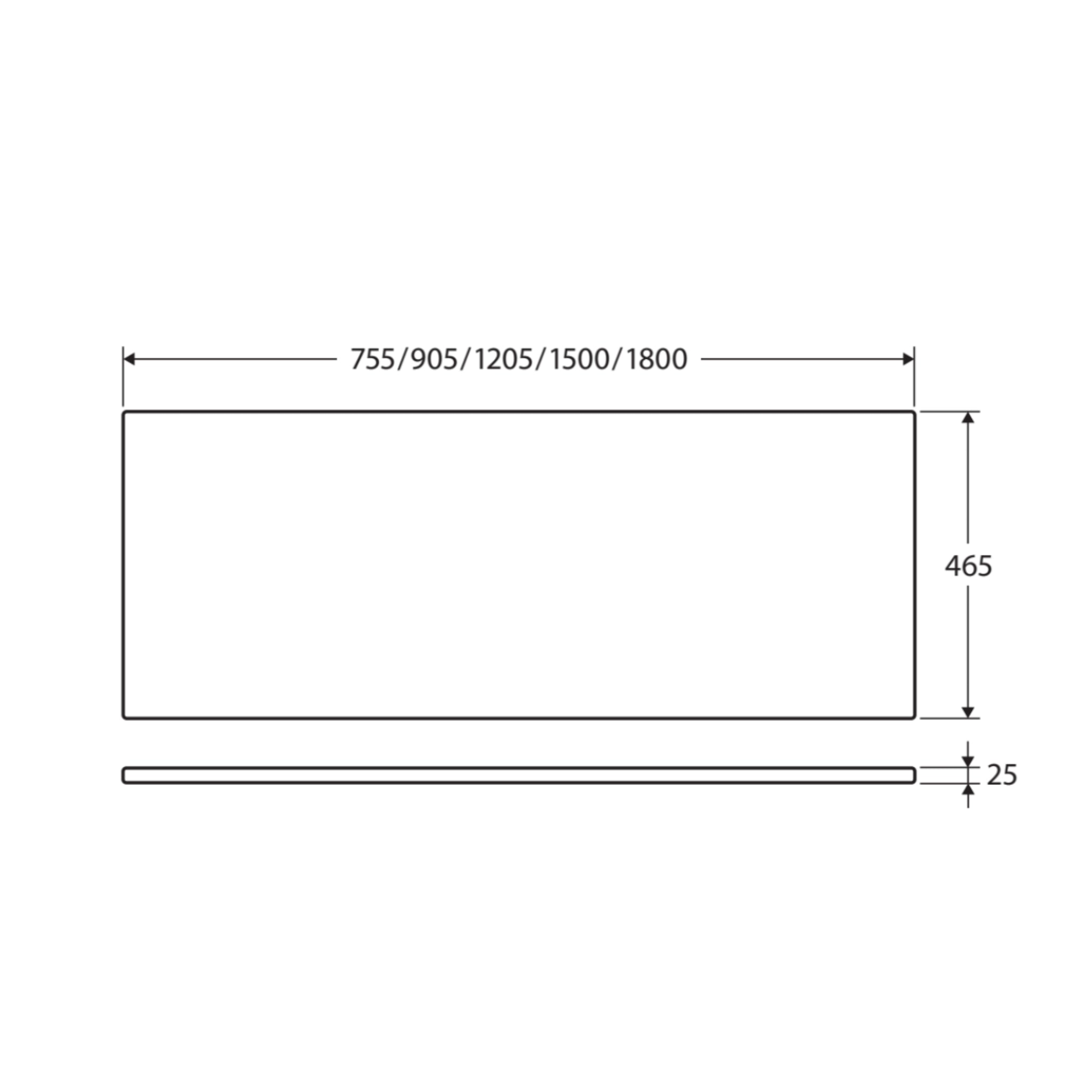 FIENZA SAGE BOWL RECTANGULAR CONCRETE BENCHTOP (AVAILABLE IN 750MM, 900MM, 1200MM, 1500MM AND 1800MM)