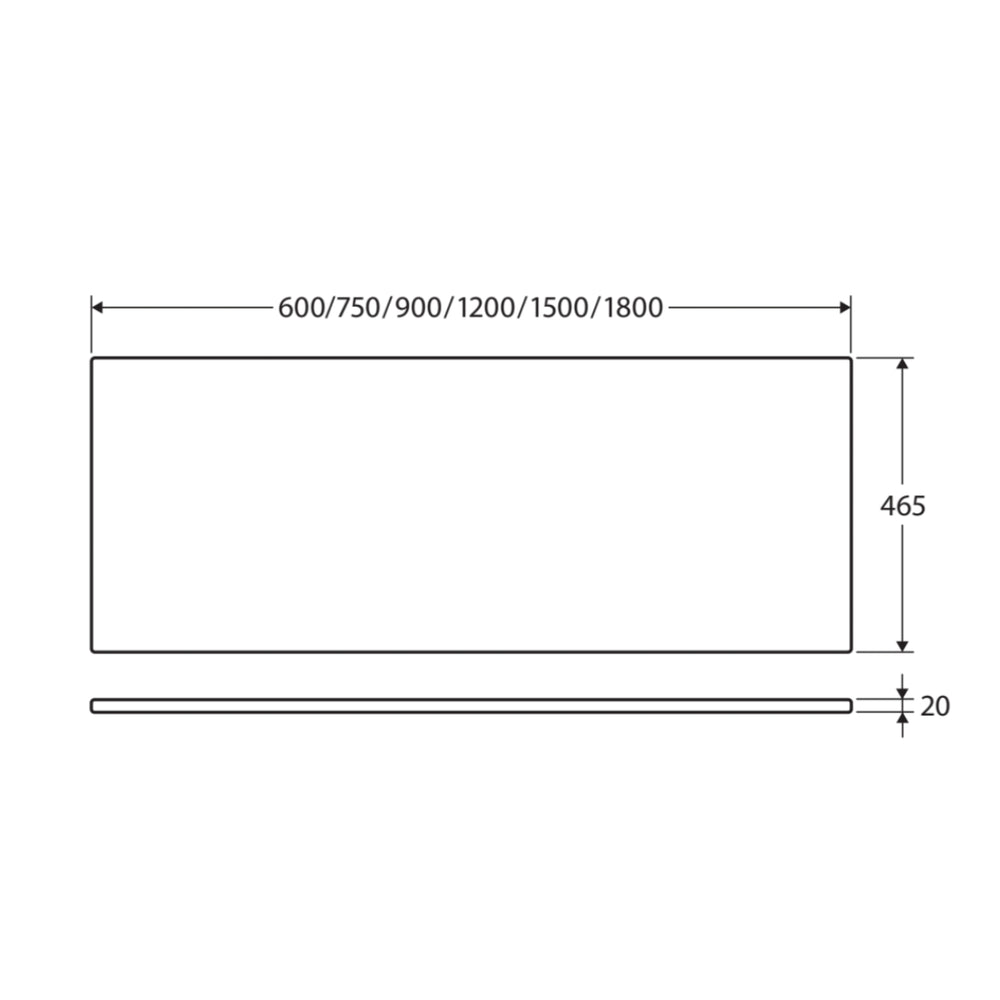 FIENZA PURE WHITE BOWL RECTANGULAR SOLID SURFACE BENCHTOP (AVAILABLE IN 600MM, 750MM, 900MM, 1200MM, 1500MM AND 1800MM)