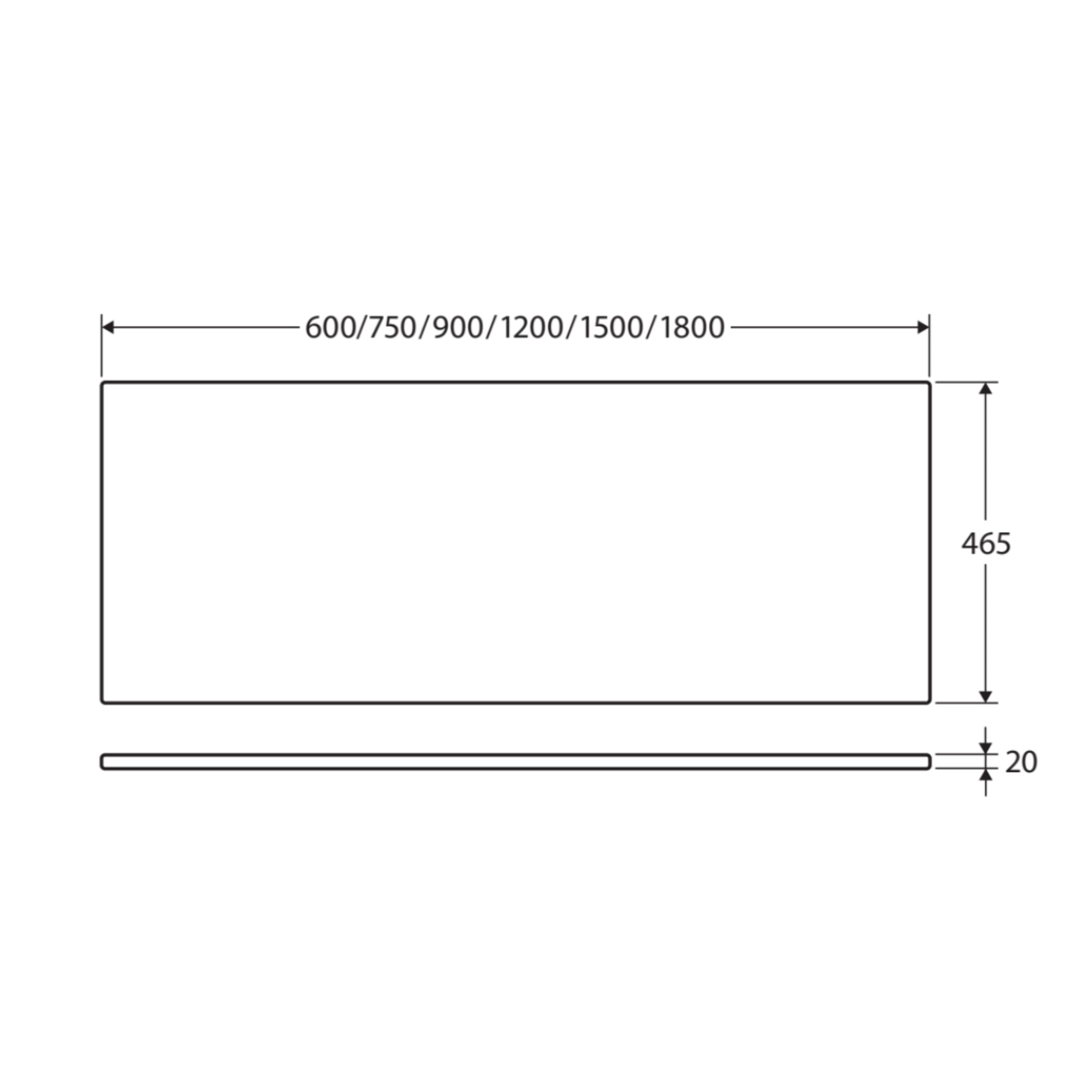 FIENZA CRYSTAL PURE SILICA FREE RECTANGULAR STONE BENCHTOP (AVAILABLE IN 600MM, 750MM, 900MM, 1200MM, 1500MM AND 1800MM)