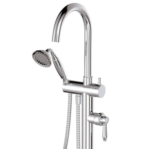 FIENZA ELEANOR FLOOR STANDING BATH MIXER WITH HAND SHOWER CHROME