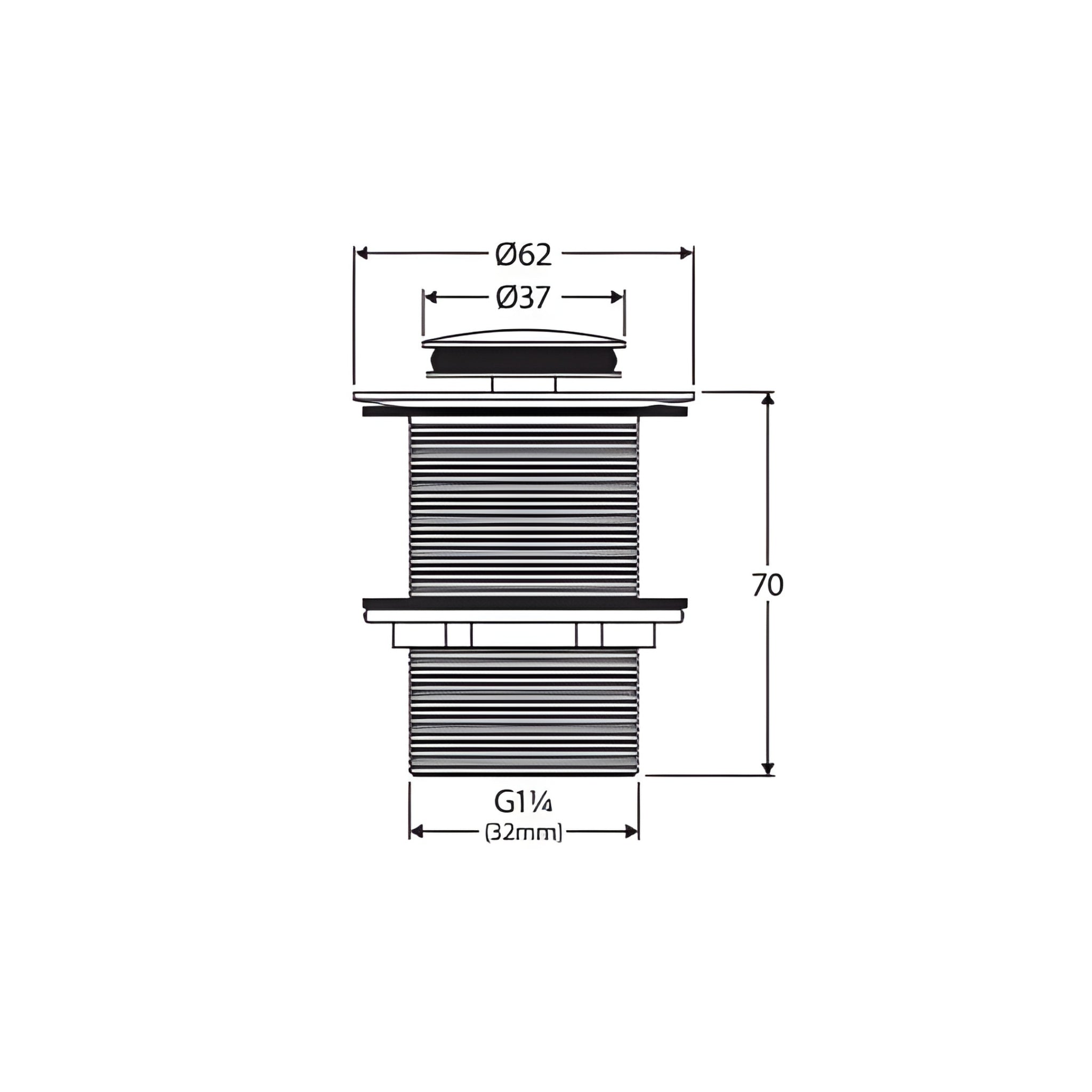 FIENZA FLUSH POP-UP NON-OVERFLOW BASIN WASTE 32MM CHROME