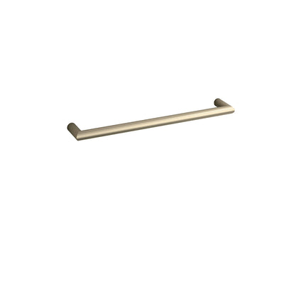 THERMOGROUP ROUND HEATED SINGLE TOWEL RAIL BRUSHED NICKEL 632MM