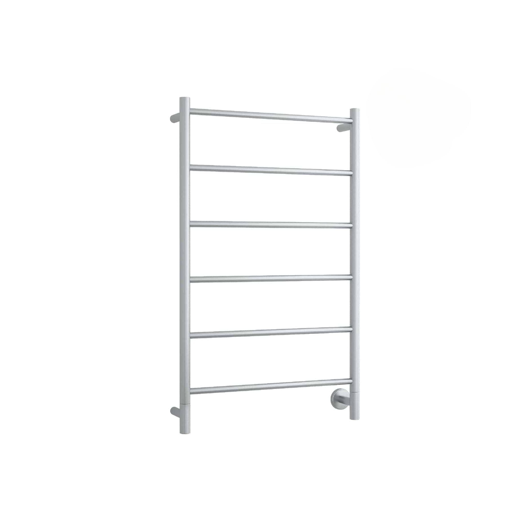 THERMOGROUP SPARTAN LIQUID-FILLED 6-BAR ROUND LADDER HEATED TOWEL RAIL POLISHED STAINLESS STEEL 600MM (CUSTOM PLATED FINISH)