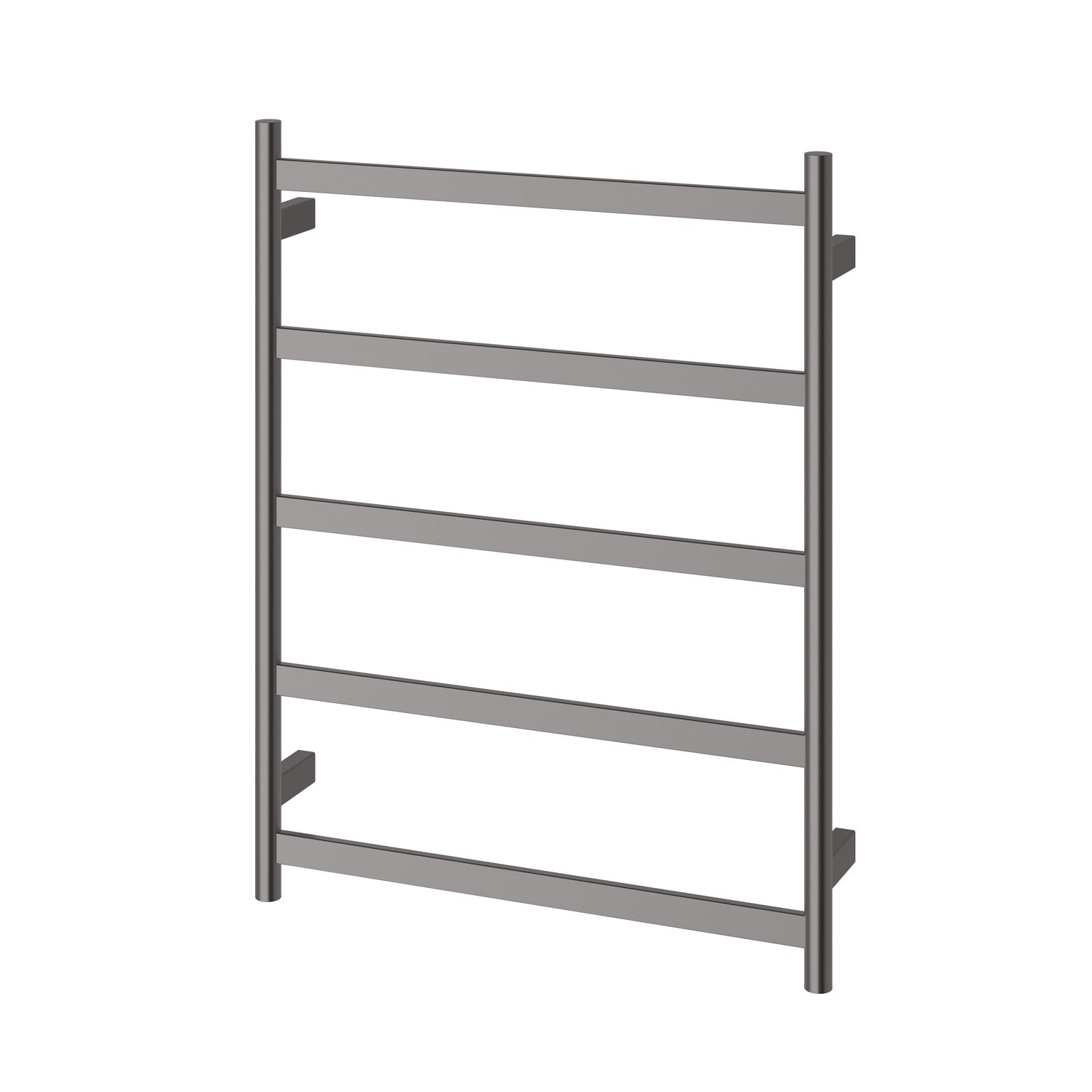 PHOENIX 5-FLAT BARS HEATED TOWEL LADDER BRUSHED CARBON 548MM