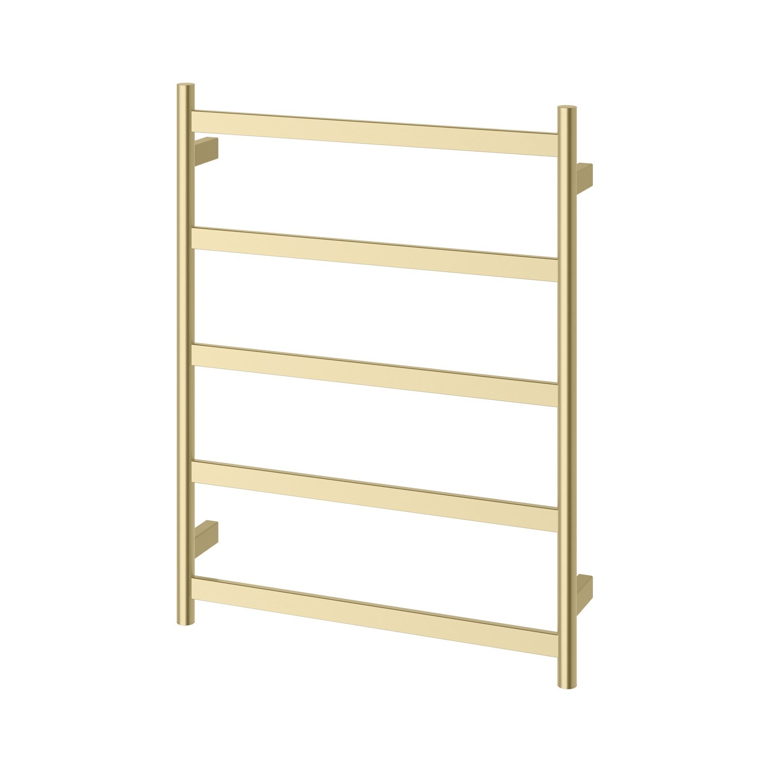 PHOENIX 5-FLAT BARS HEATED TOWEL LADDER BRUSHED GOLD 548MM