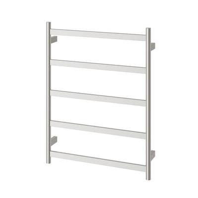 PHOENIX 5-FLAT BARS HEATED TOWEL LADDER BRUSHED NICKEL 548MM