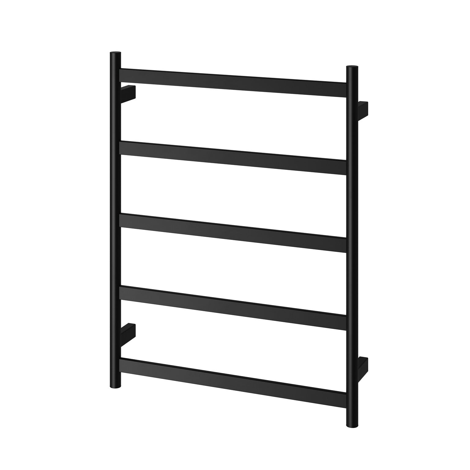 PHOENIX 5-FLAT BARS HEATED TOWEL LADDER MATTE BLACK 548MM