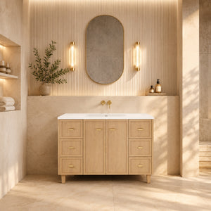 RIVA TOFINO COASTAL OAK 1200MM SINGLE BOWL FLOOR STANDING VANITY