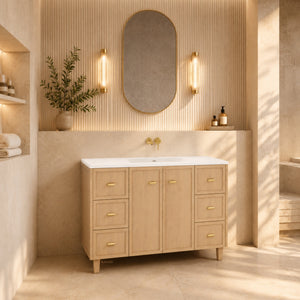 RIVA TOFINO COASTAL OAK 1200MM SINGLE BOWL FLOOR STANDING VANITY