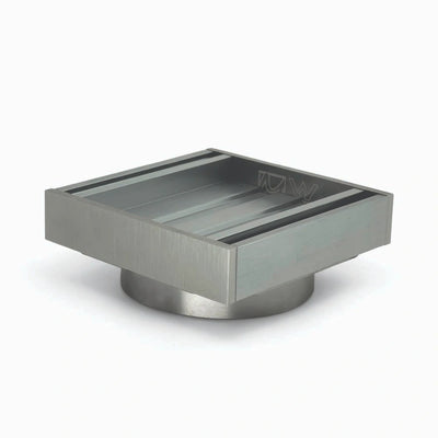 AQUAPERLA MUSES EZY FLOW GUARD FLOOR WASTE INSERT BRUSHED SILVER 100MM