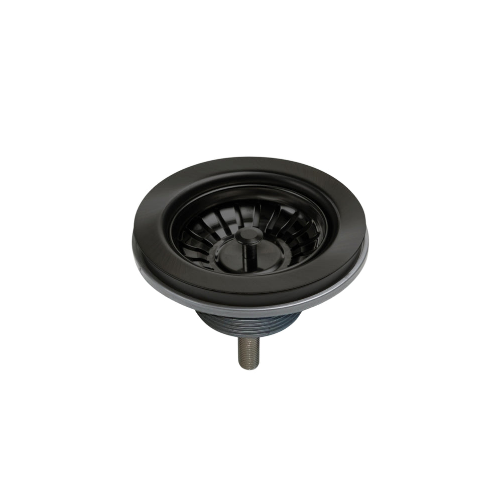 OLIVERI BASKET WASTE WITH EXTENDED SCREW LENGTH 118MM BLACK