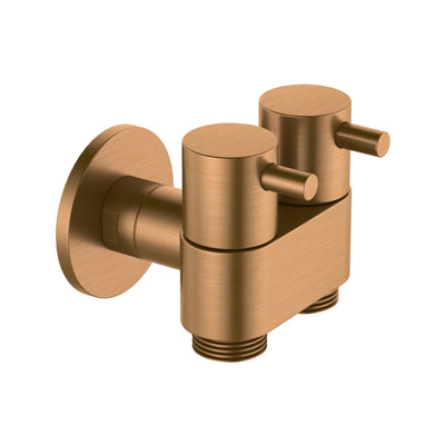 AMOZA DUAL CISTERN TAP BRUSHED COPPER
