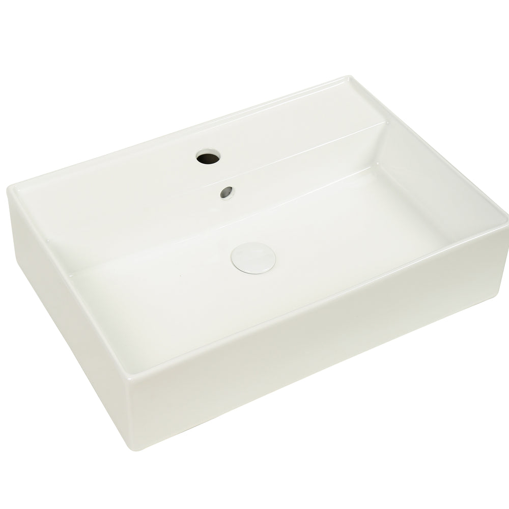 CLAYA FORMA RECTANGULAR WALL HUNG BASIN GLOSS WHITE 605MM