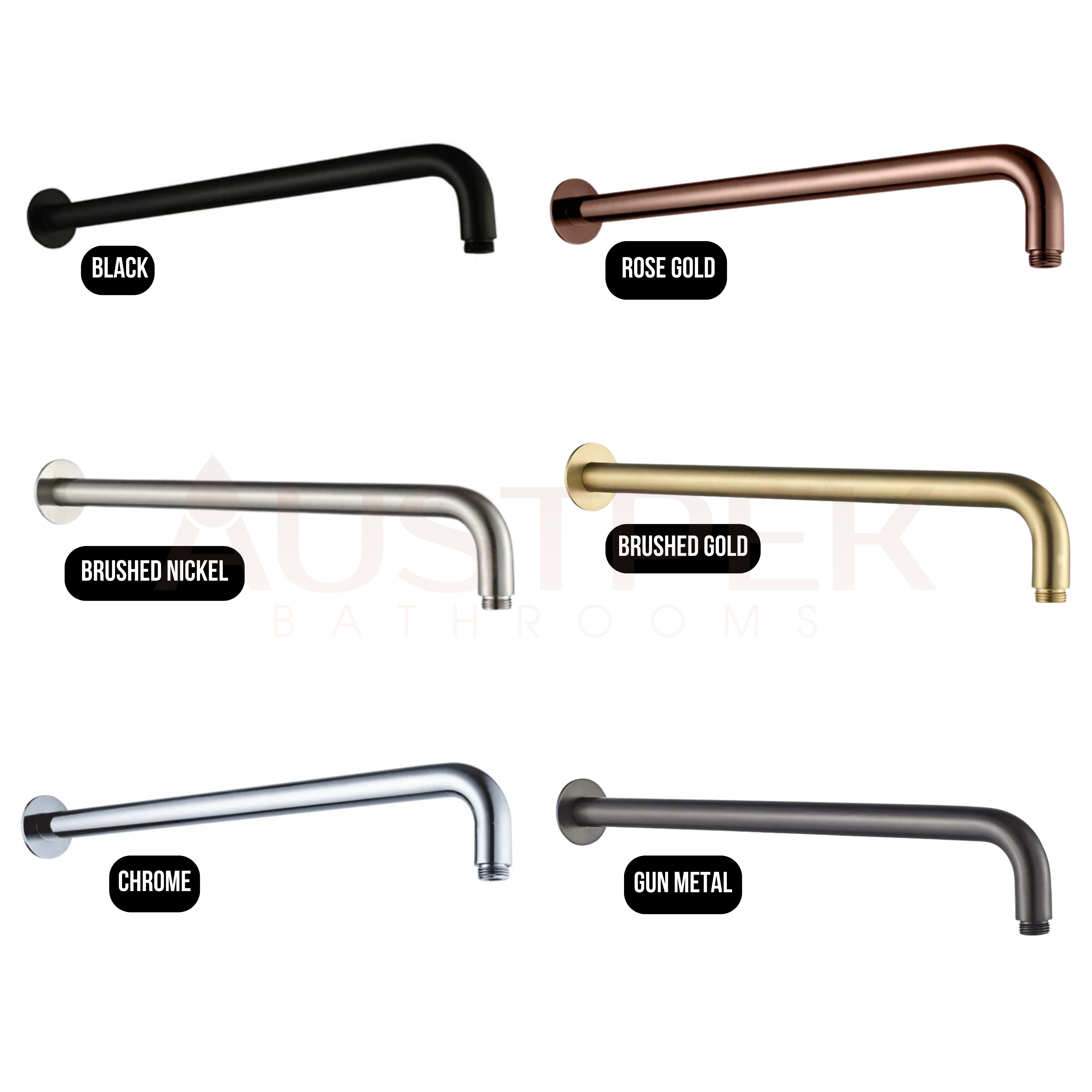 HELLYCAR CHRIS WALL SHOWER ARM 450MM BLACK