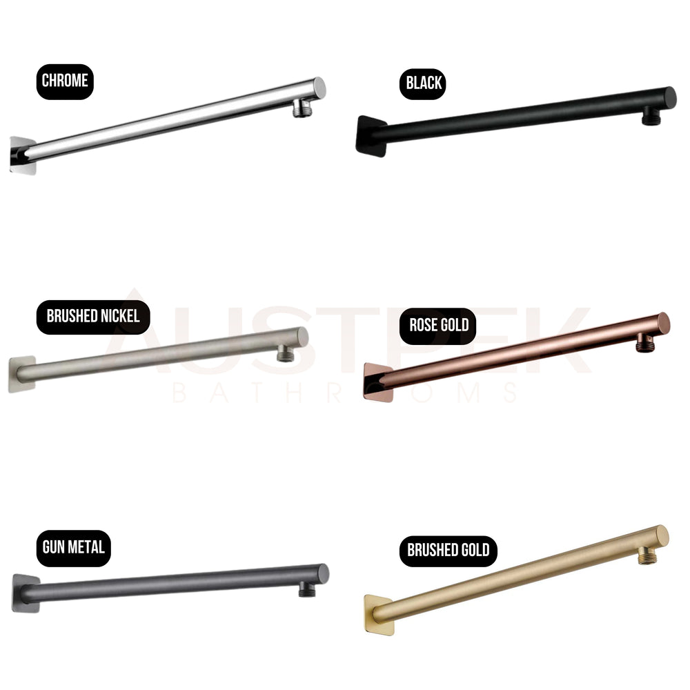 HELLYCAR LIMPID WALL SHOWER ARM 450MM BRUSHED NICKEL