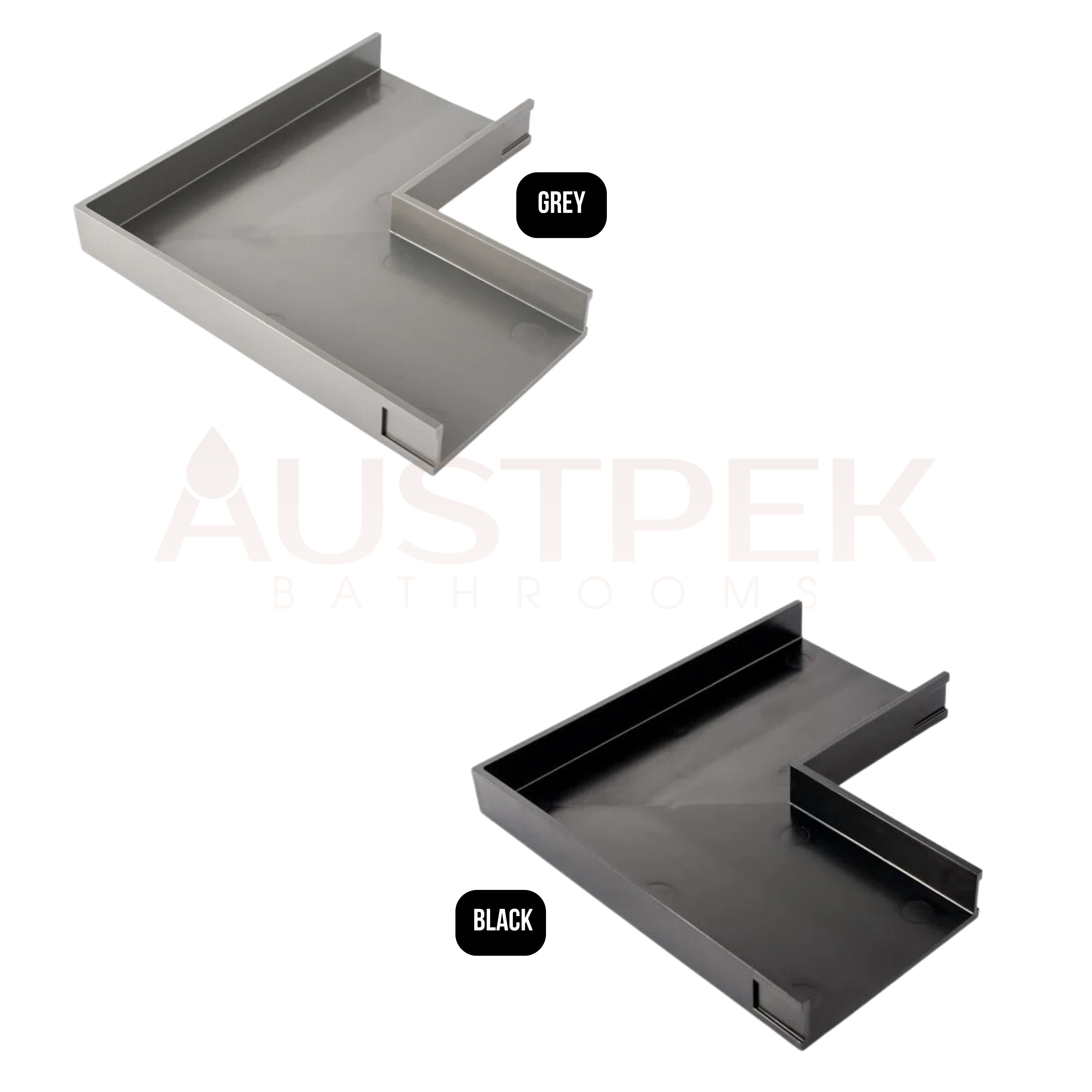 GRATES2GO UPVC MODULAR 90 DEGREE CORNER GREY 204MM