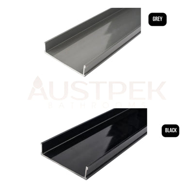 GRATES2GO UPVC MODULAR BASE CHANNEL BLACK 1000MM, 1250MM, 1500MM, 2000MM AND 3000MM