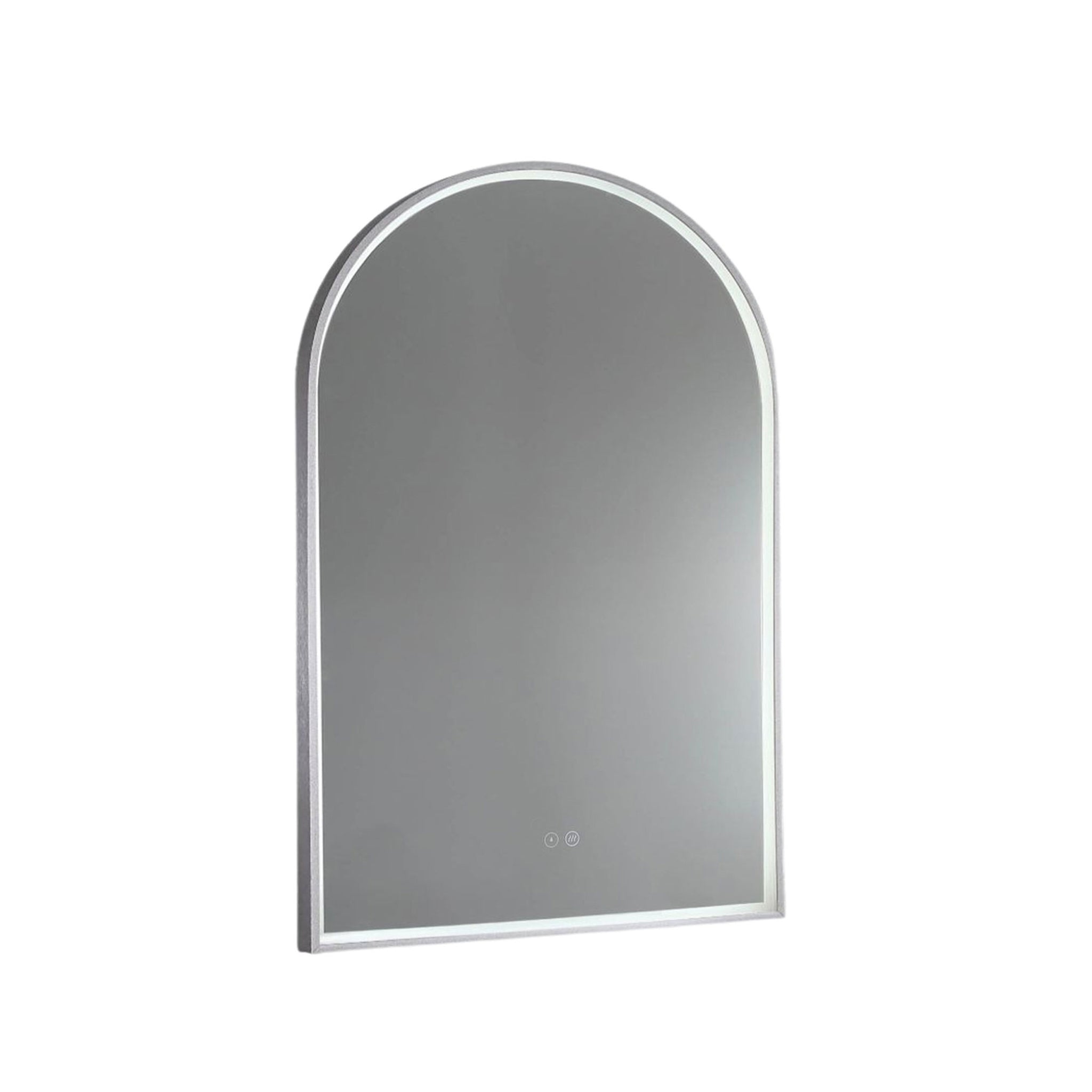 REMER ARCH FRAMED LED MIRROR W/ DEMISTER BRITS NICKEL 700X1000MM