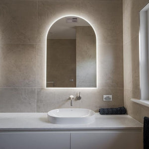 REMER ARCH FRAMELESS LED MIRROR W/ DEMISTER 700X1000MM