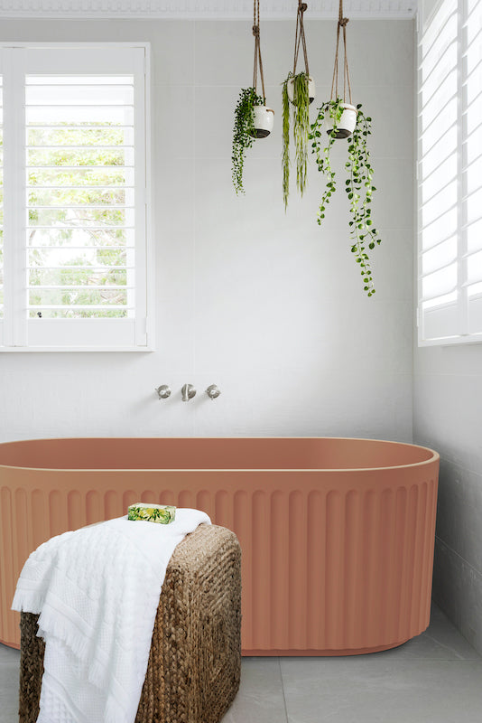 LINSOL GEORG FREESTANDING BATHTUB OUTBACK ORANGE (AVAILABLE IN 1500MM AND 1700MM)