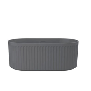Linsol Georg Freestanding Bath with Overflow Grey Blue 1700mm