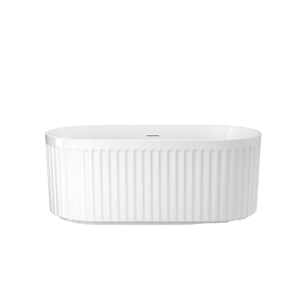 Linsol Georg Freestanding Bath with Overflow Gloss White 1700mm