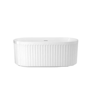 Linsol Georg Freestanding Bath with Overflow Gloss White 1700mm